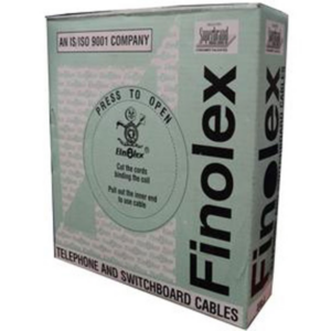 Finolex 0.5 Sqmm, 2 Core, Copper Solid, High-density polyethylene (HDPE) i, Telephone Switchboard Cable - Green - I-0.5FX2PAIRTELFLX500